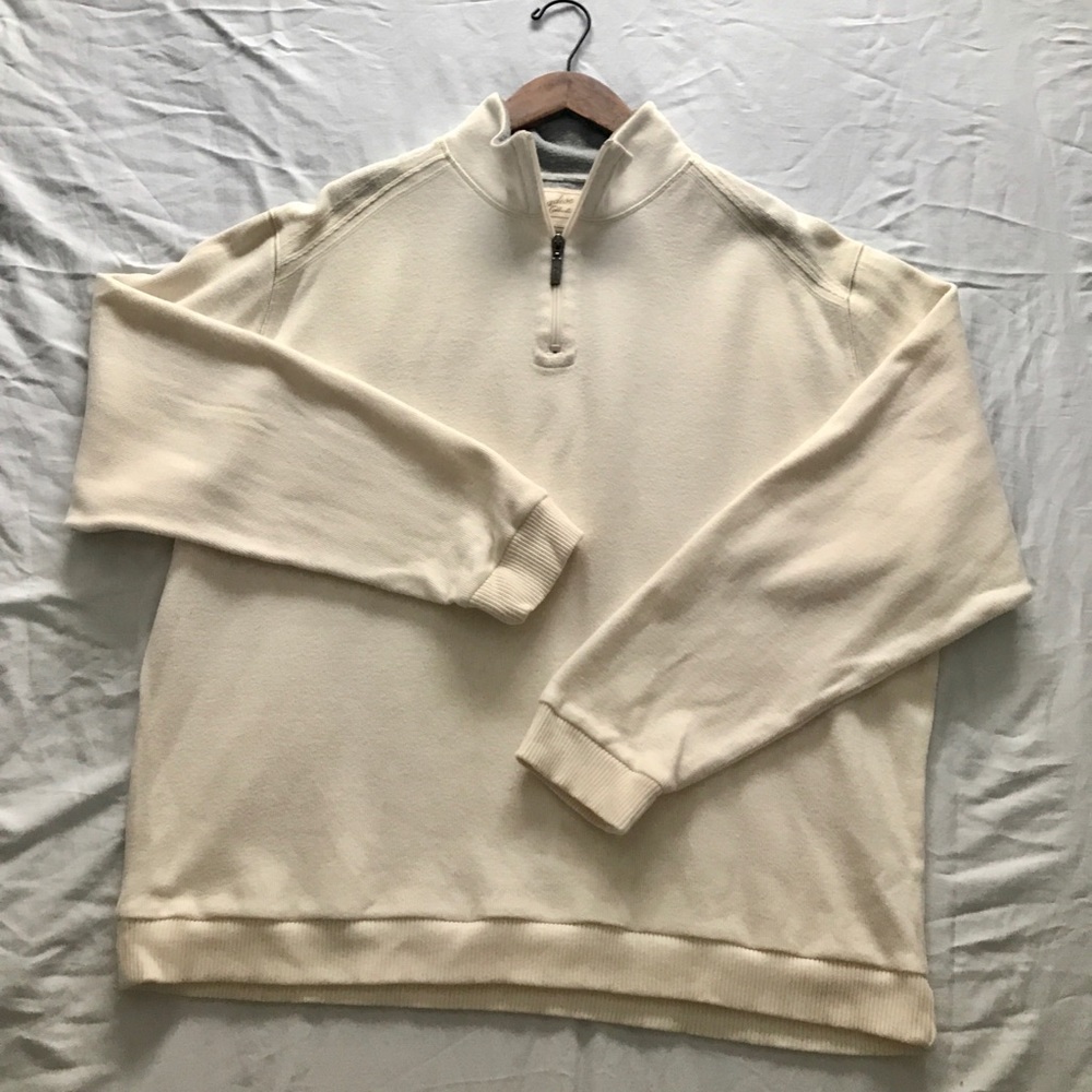 Men’s Half-Zip Cream Sweater